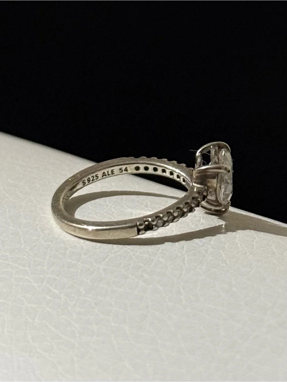 Pandora Double Heart Sparkling Ring